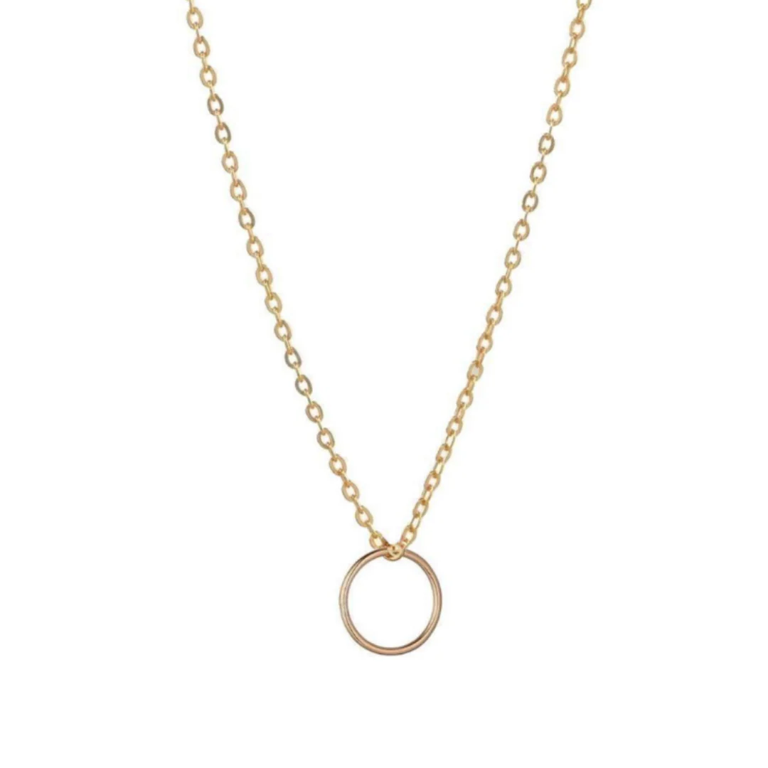 Small Circle Necklace Gold