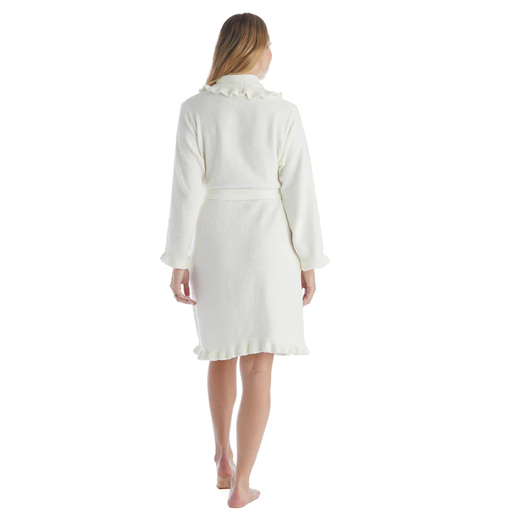Softies 36" Ruffle Chenille Robe - Cloud - Image 3