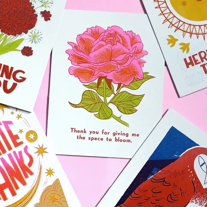 Space to Bloom - Parenting Risograph Card - Image 3