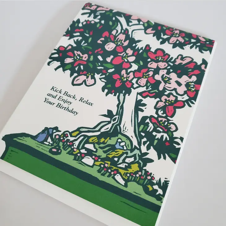 Spring Happy Birthday Japanese Bonsai Card - Image 2