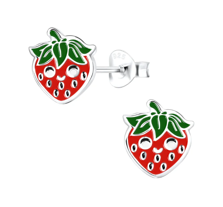 SS Strawberry Enamel Studs