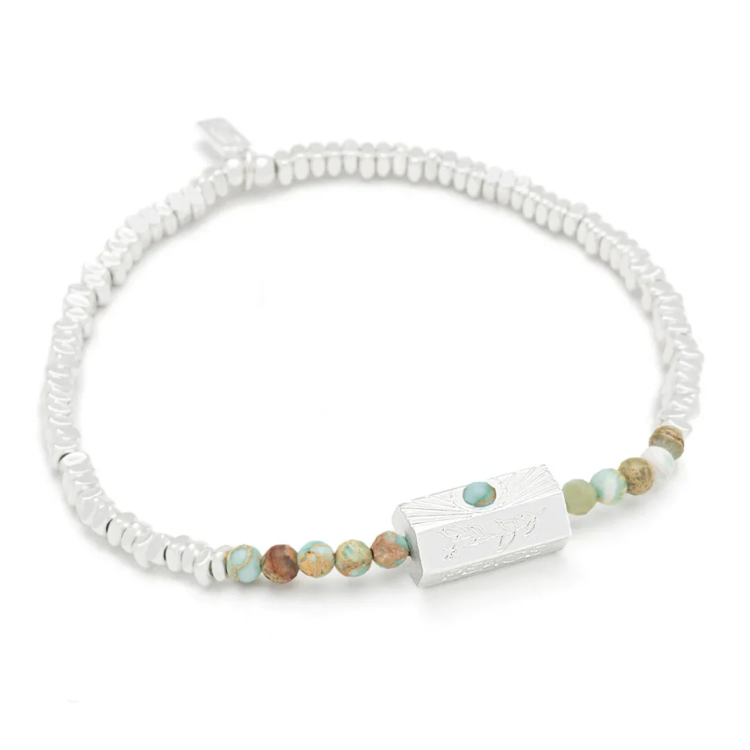 Stella Bracelet- Peace/Aqua Terra/Silver - Image 2