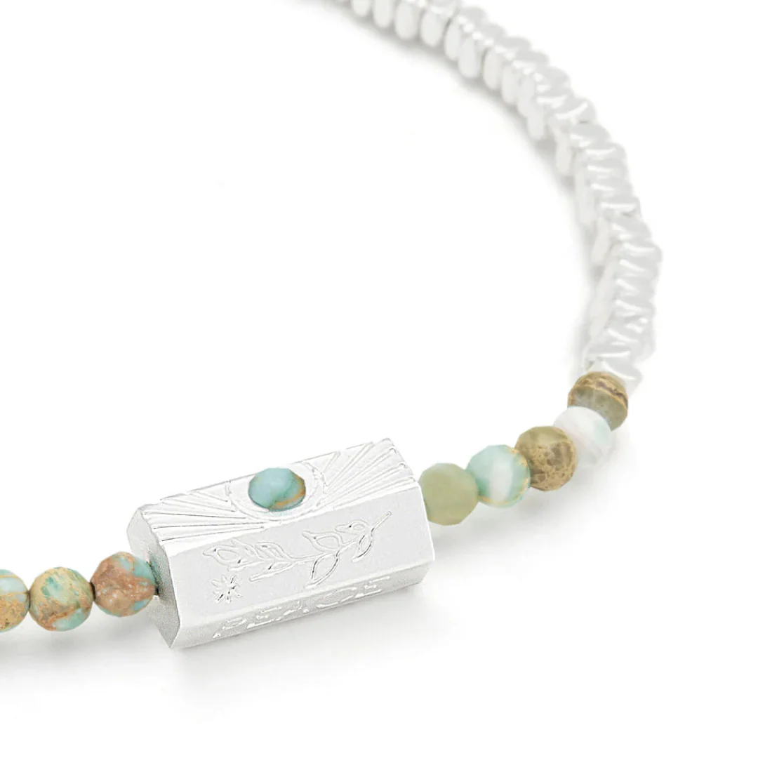 Stella Bracelet- Peace/Aqua Terra/Silver - Image 3