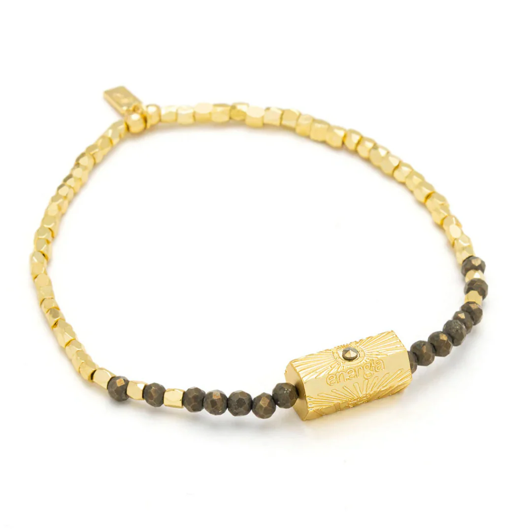 Stella Bracelet- Positive Energy/Pyrite/Gold - Image 2