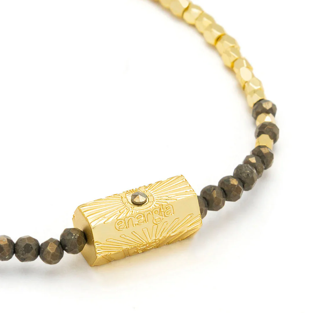 Stella Bracelet- Positive Energy/Pyrite/Gold - Image 3