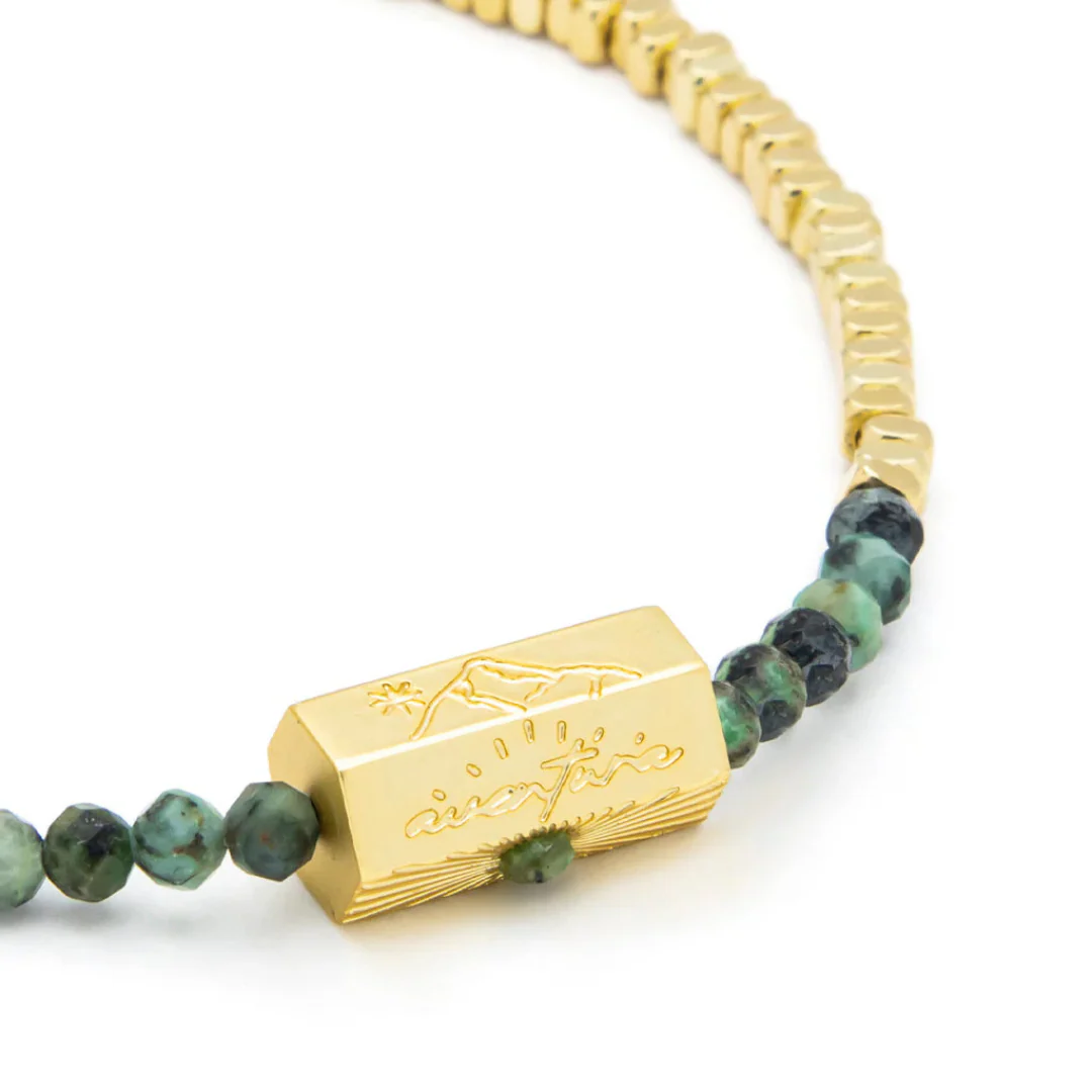 Stella Bracelet- Transformation/African Turquoise/Gold - Image 3