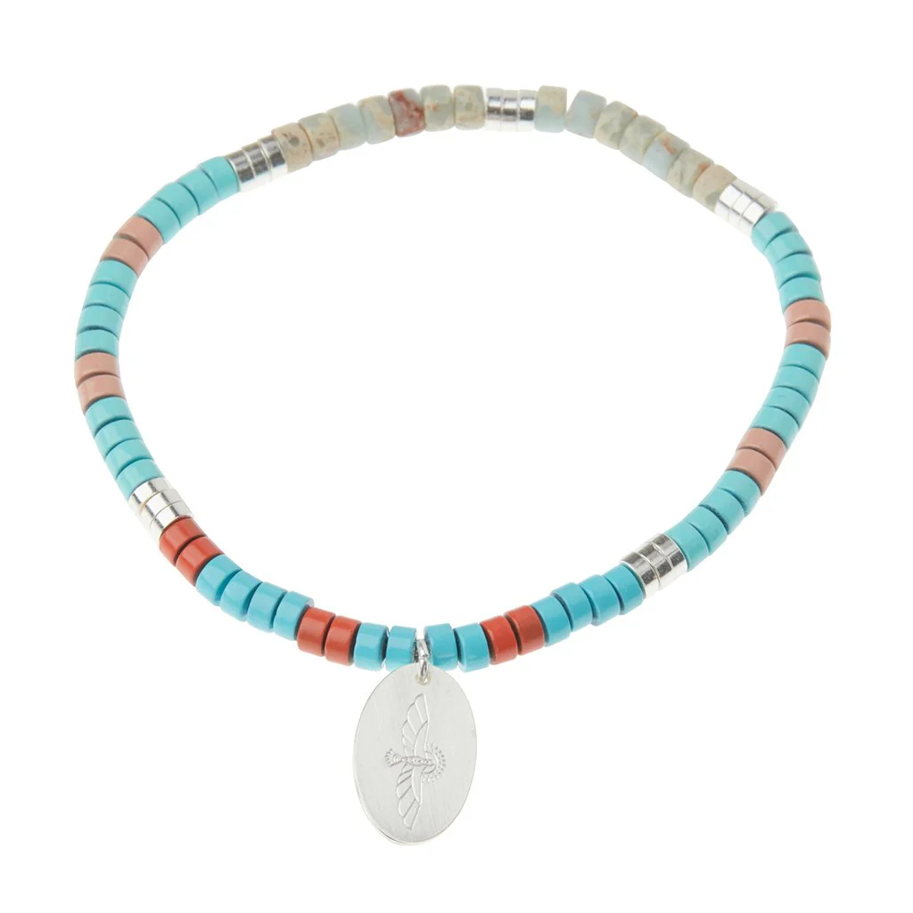 Stone Intention Charm Bracelet - Aqua Terra/Silver - Image 2