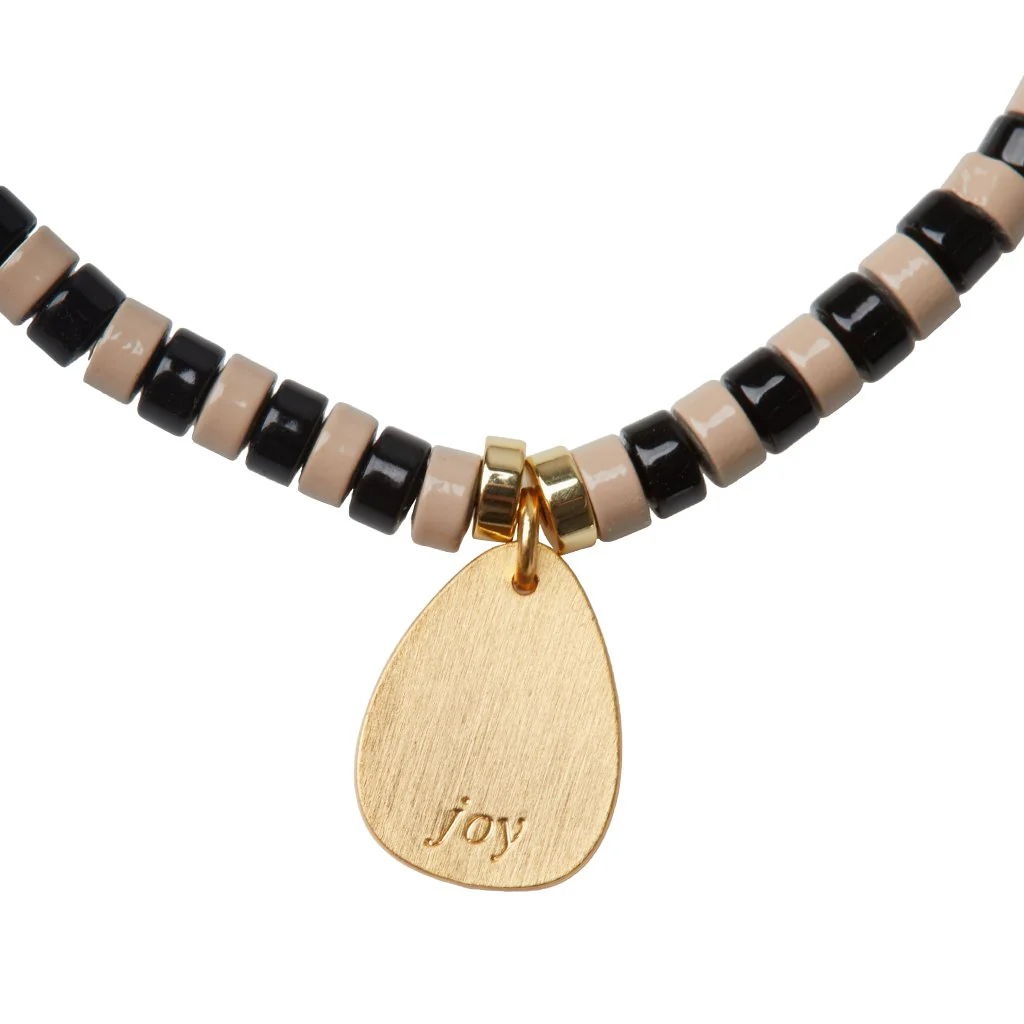 Stone Intention Charm Bracelet - Dalmatian Jasper/Gold - Image 4