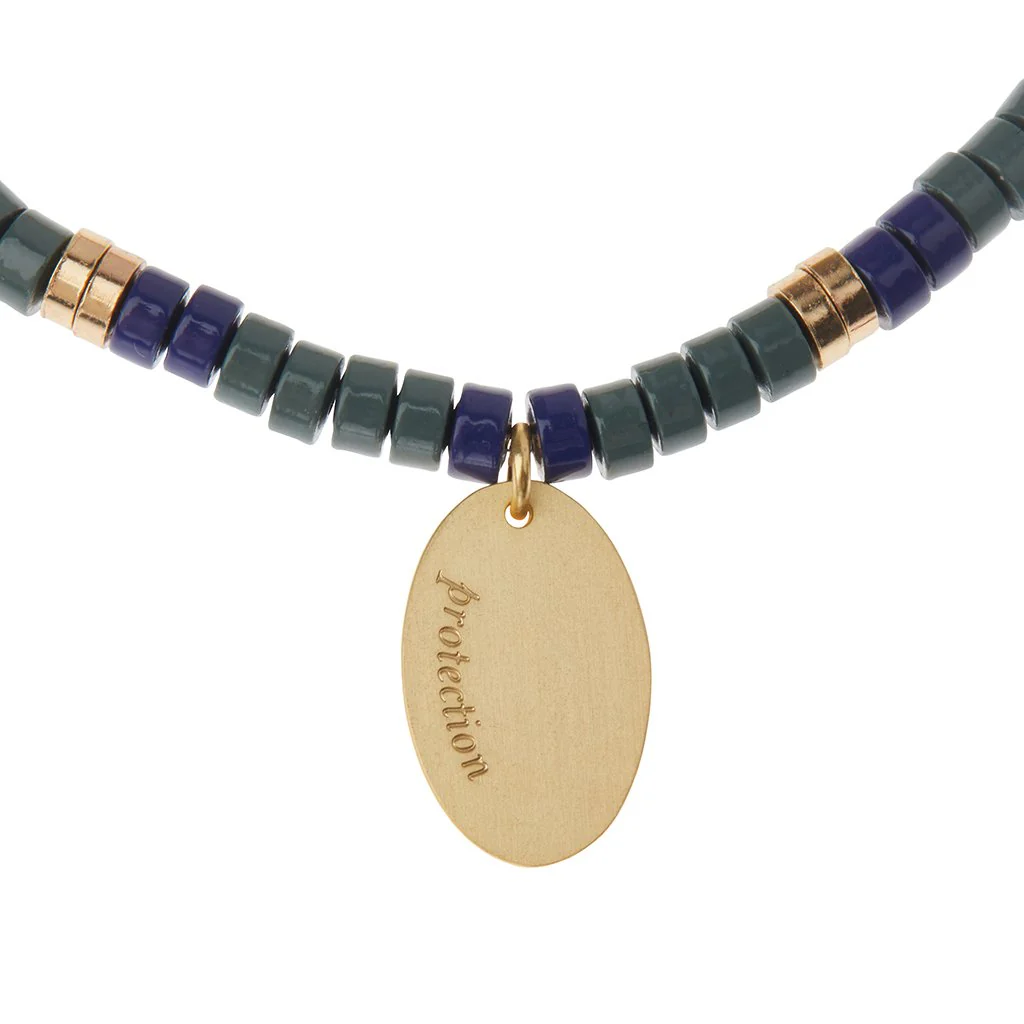 Stone Intention Charm Bracelet - Labradorite/Gold - Image 2