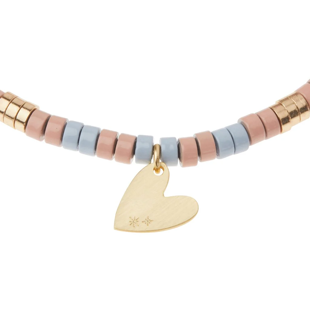 Stone Intention Charm Bracelet - Rhodonite/Gold - Image 3