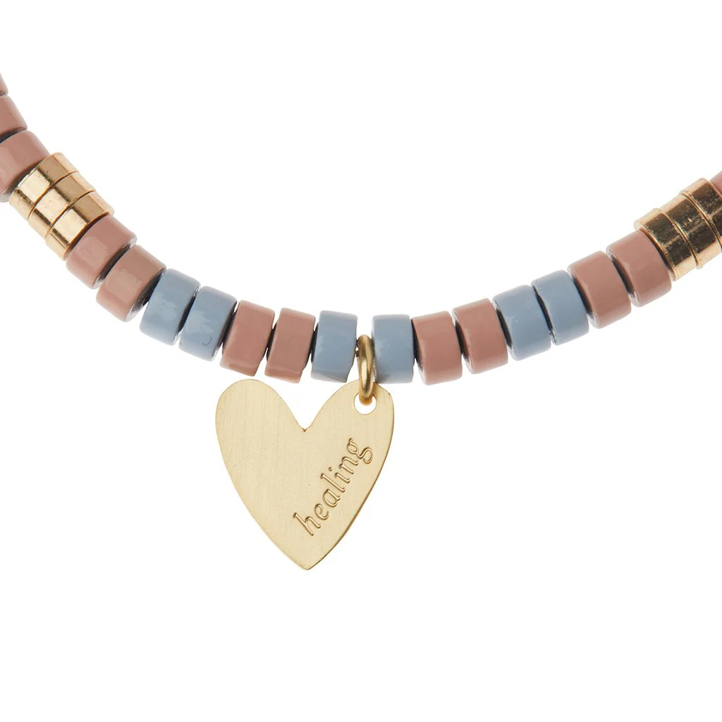 Stone Intention Charm Bracelet - Rhodonite/Gold - Image 4