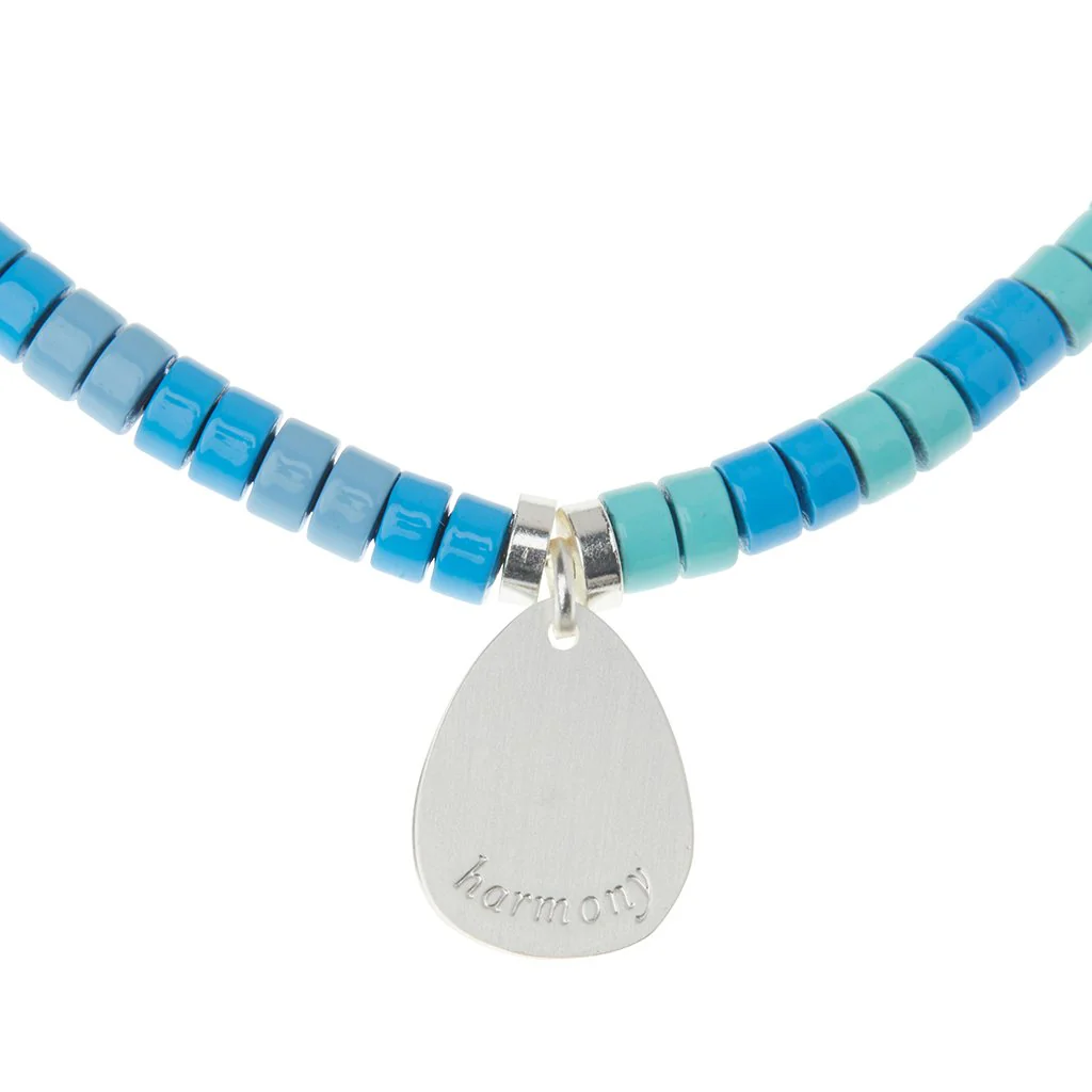 Stone Intention Charm Bracelet - Turquoise/Silver/Gold - Image 2
