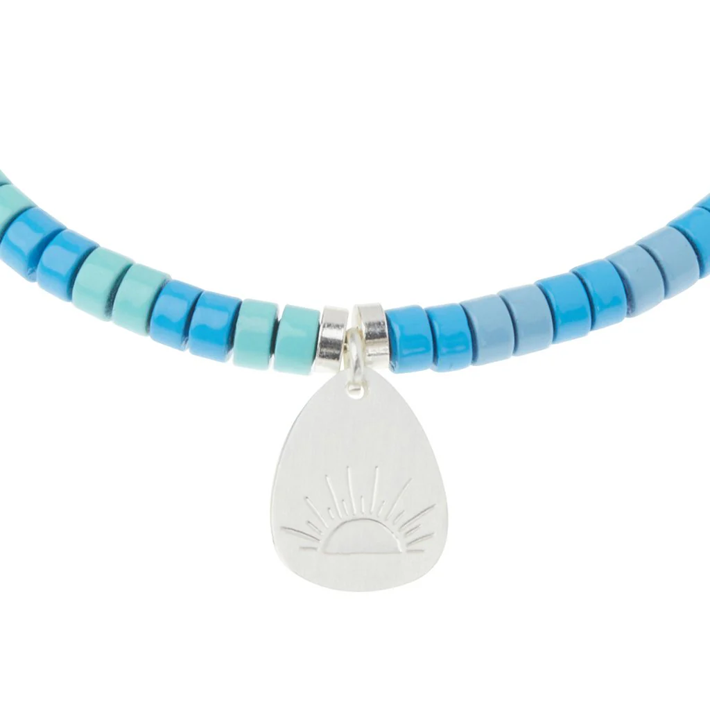 Stone Intention Charm Bracelet - Turquoise/Silver/Gold - Image 4