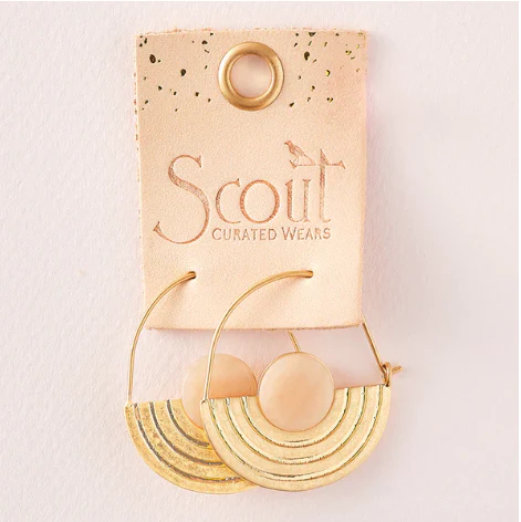 Stone Orbit Earring - Sunstone / Gold - Image 2