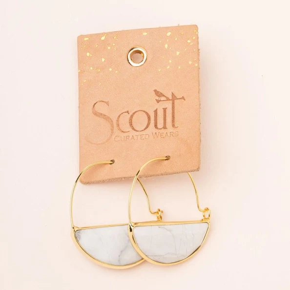 Stone Prism Hoop - Amazonite/Gold - Image 2