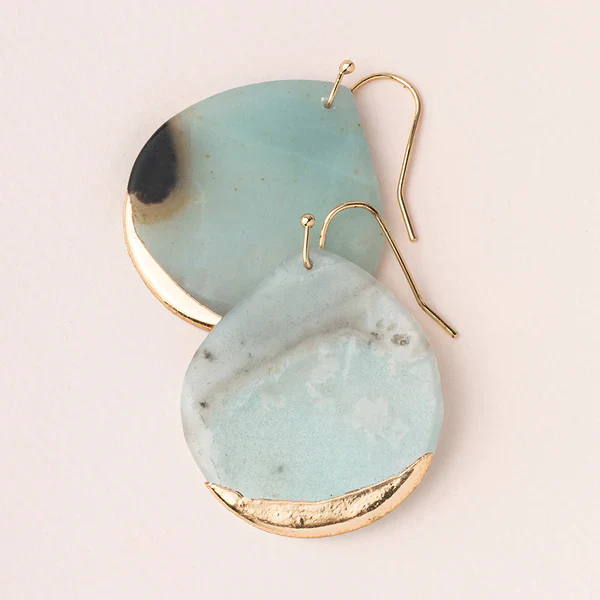 Stone Dipped Teardrop Earring - Image 2