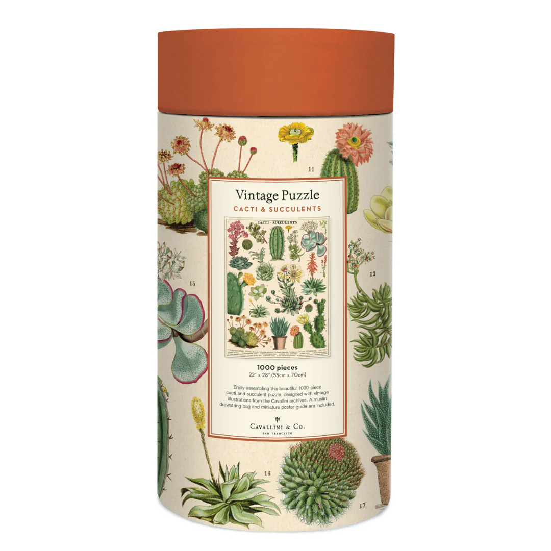 Cavallini & Co. 1000 Piece Puzzle - Succulents - Image 3