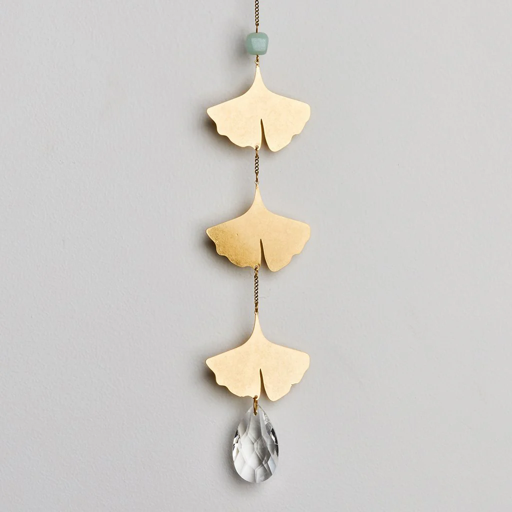 Suncatcher- Botanical Leaf/Amazonite - Image 2