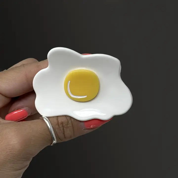 Sunny Side Egg Hair Claw Clip - Image 3