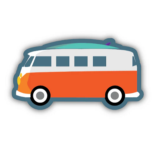 Surf Bus/ Large Printed Sticker