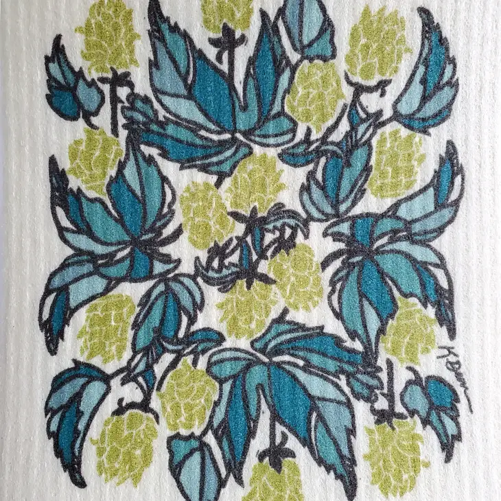 Swedish Dishcloth Ecofriendly Towel - Hops - Image 3