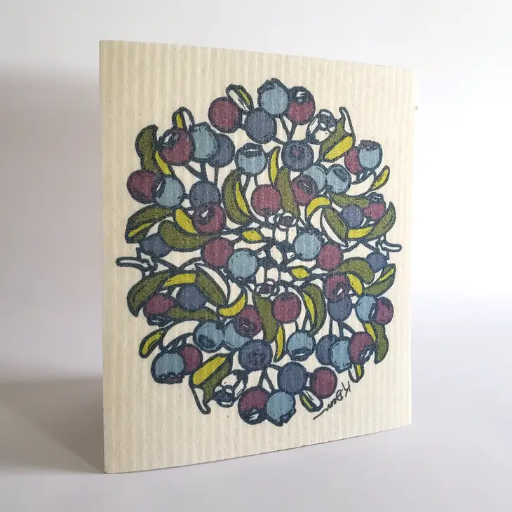 Swedish Dishcloth Ecofriendly Towel - Summer Blueberry - Image 2