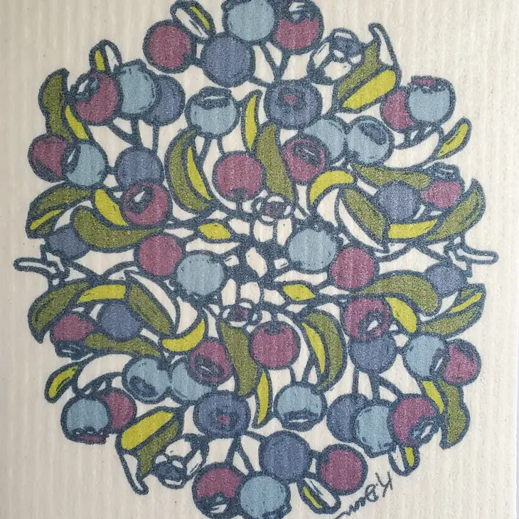 Swedish Dishcloth Ecofriendly Towel - Summer Blueberry - Image 3