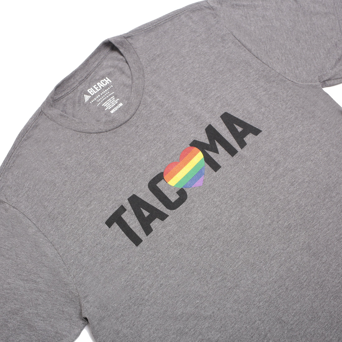 Tacoma Heart Pride T-shirt - Grey - Image 2