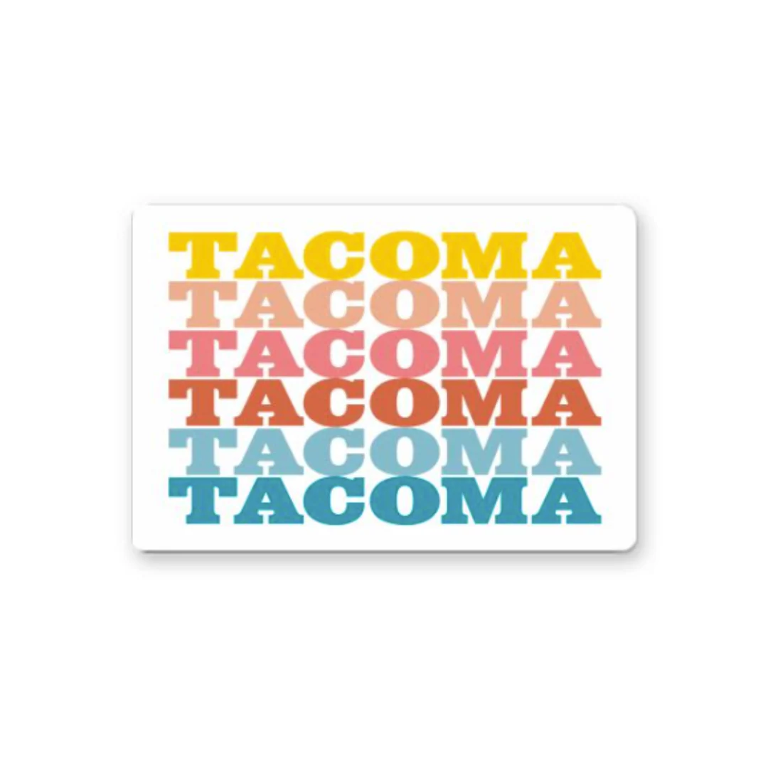 Tacoma Supergraphics in Sunset-Ceramic Magnet