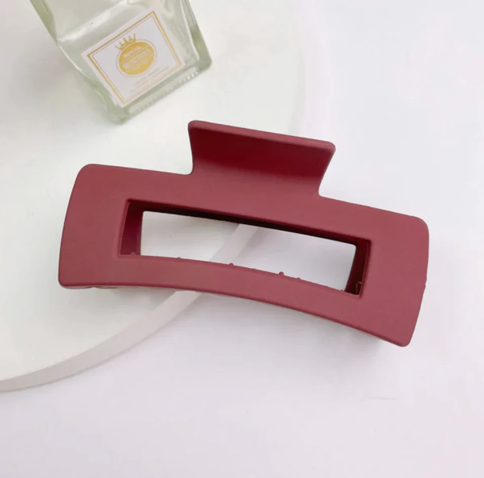 Talking Out of Turn - Sangria Rectangle Claw Clip