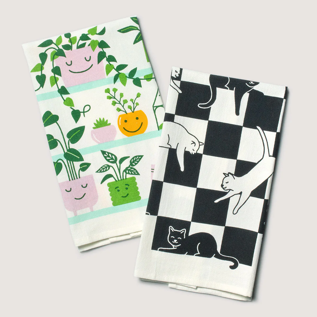 Tea Towel - Checker Cat - Image 3
