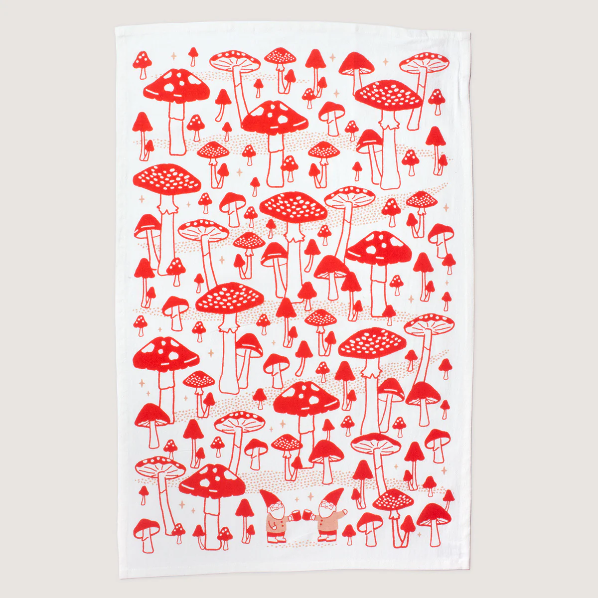 Tea Towel - Gnome Mushroom