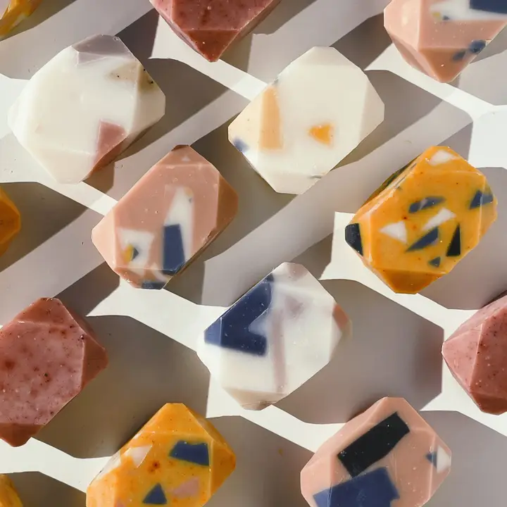 Terrazzo Mini Geo Soap - Golden (Vetiver & Bergamot) - Image 2