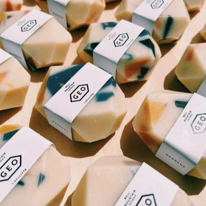 Terrazzo Mini Geo Soap - White/Natural (Unscented)