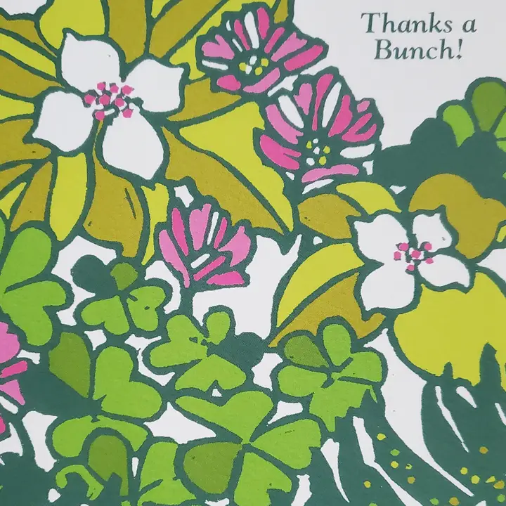 Thanks A Bunch Fern & Clover Botanical Greeting Card - Image 3