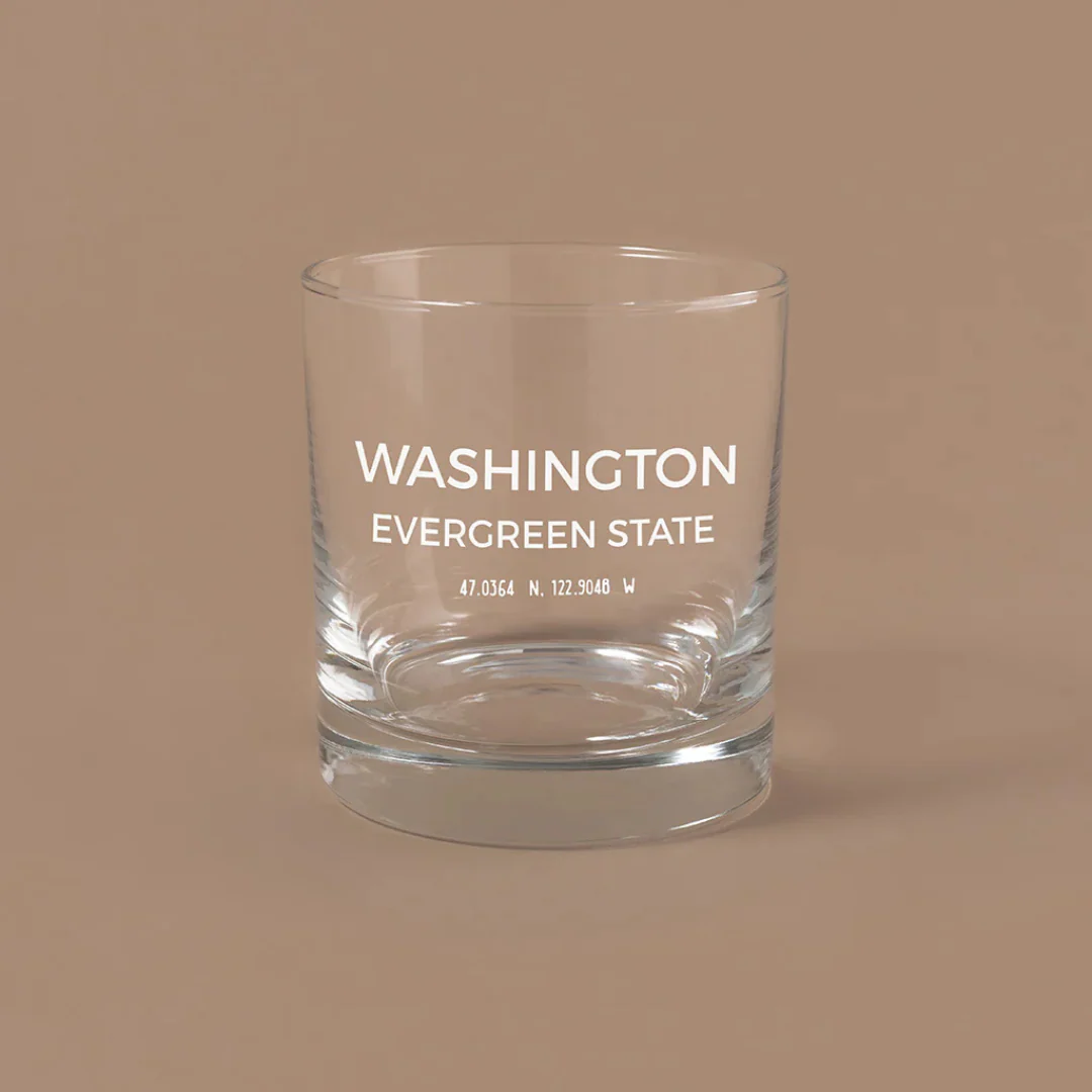 The Block Drinking Glass - Washington State Map - Image 2