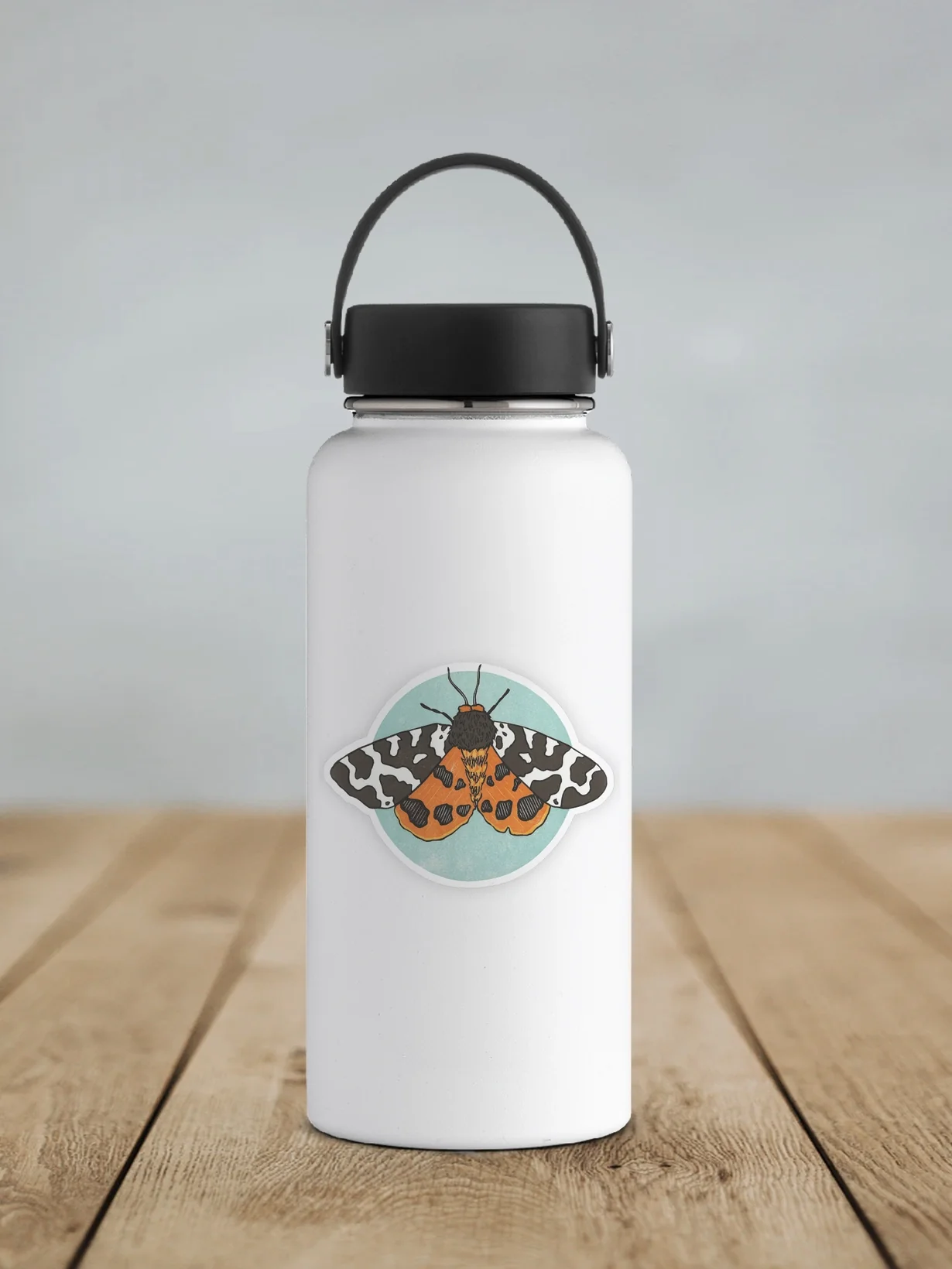 Tiger Moth Vinyl Sticker - Image 2