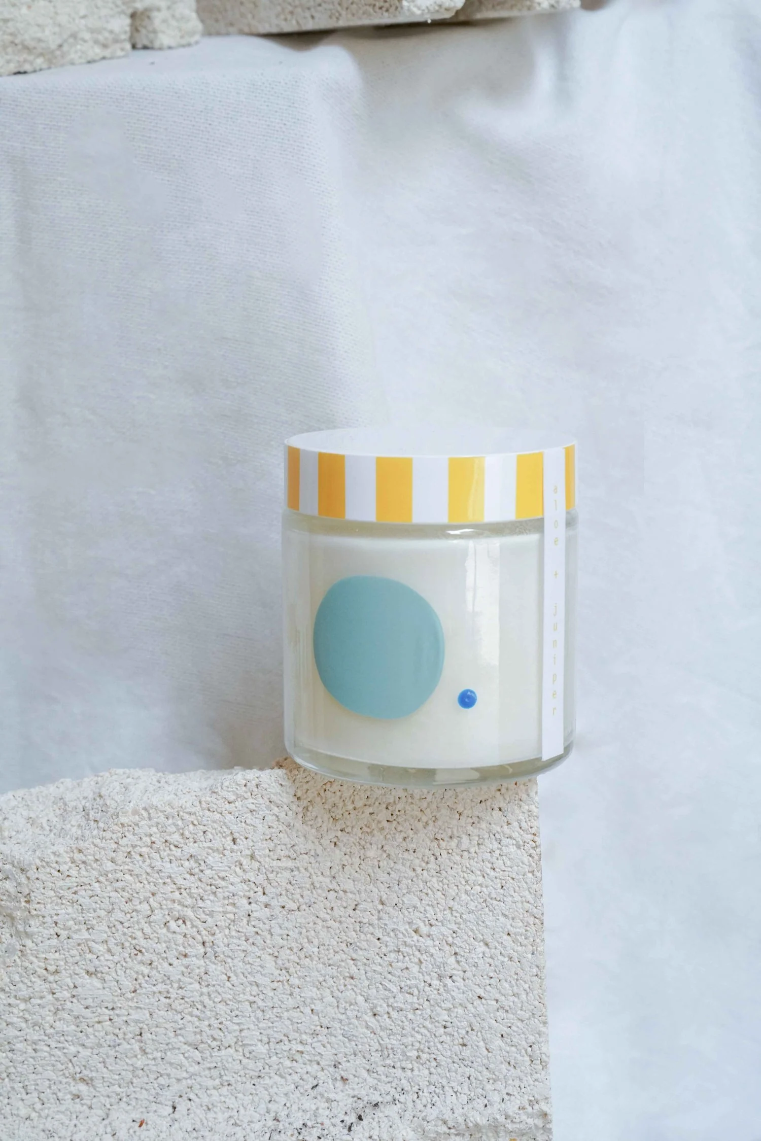 to:from Soywax Candle in Handpainted Glass - Aloe & Juniper - Image 2