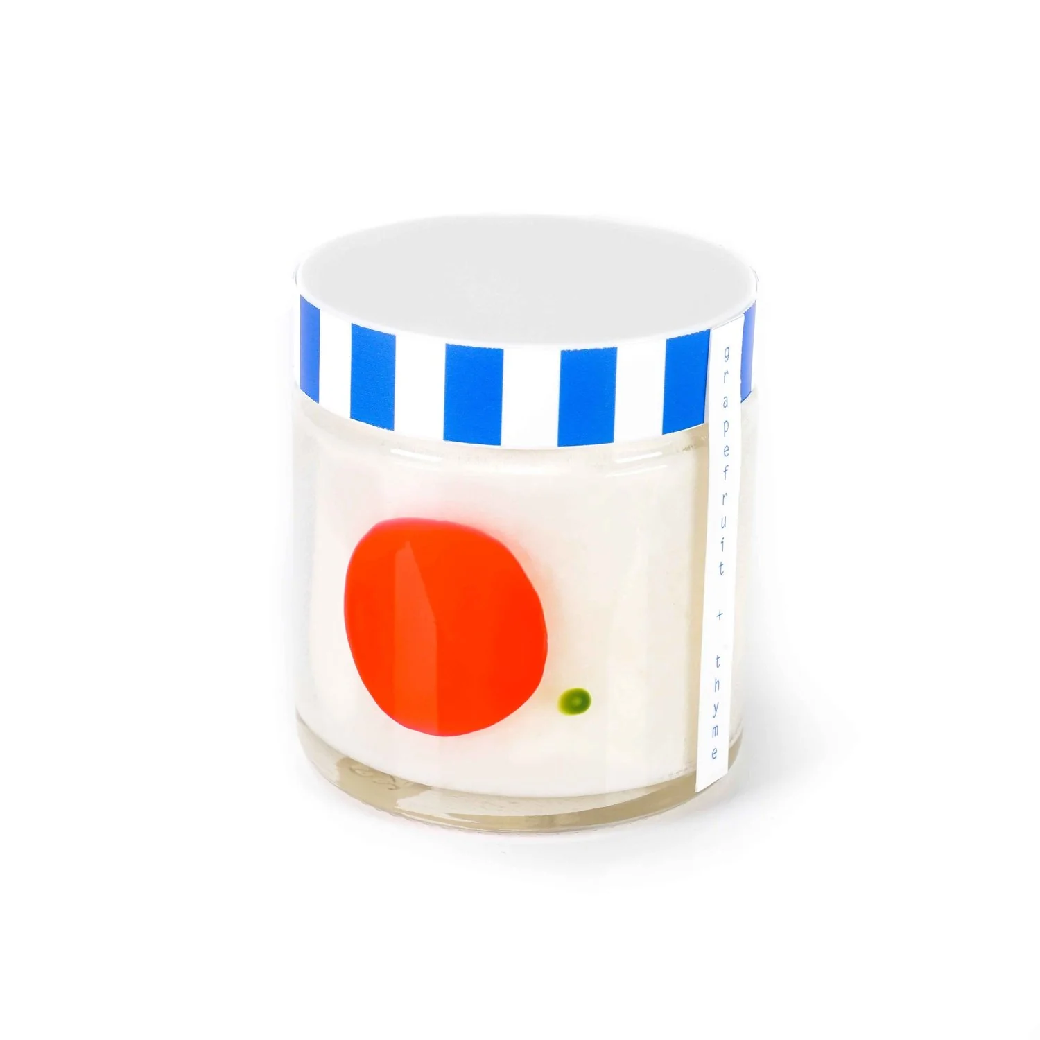 Soywax Candle in Handpainted Glass - Grapefruit & Thyme