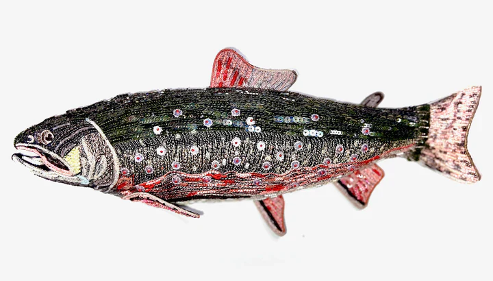 Trovelore Objet d'Art with Display Stand - Brook Trout - Image 3