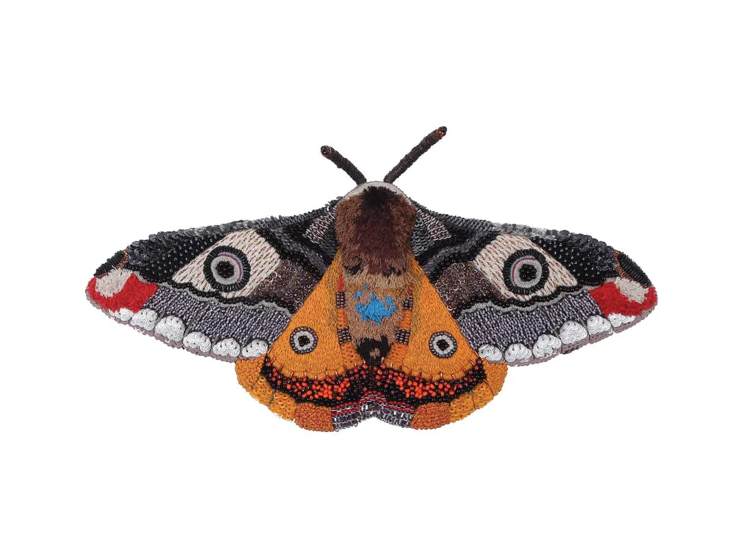 Trovelore Objet d'Art with Display Stand - Mosaic Moth - Image 2