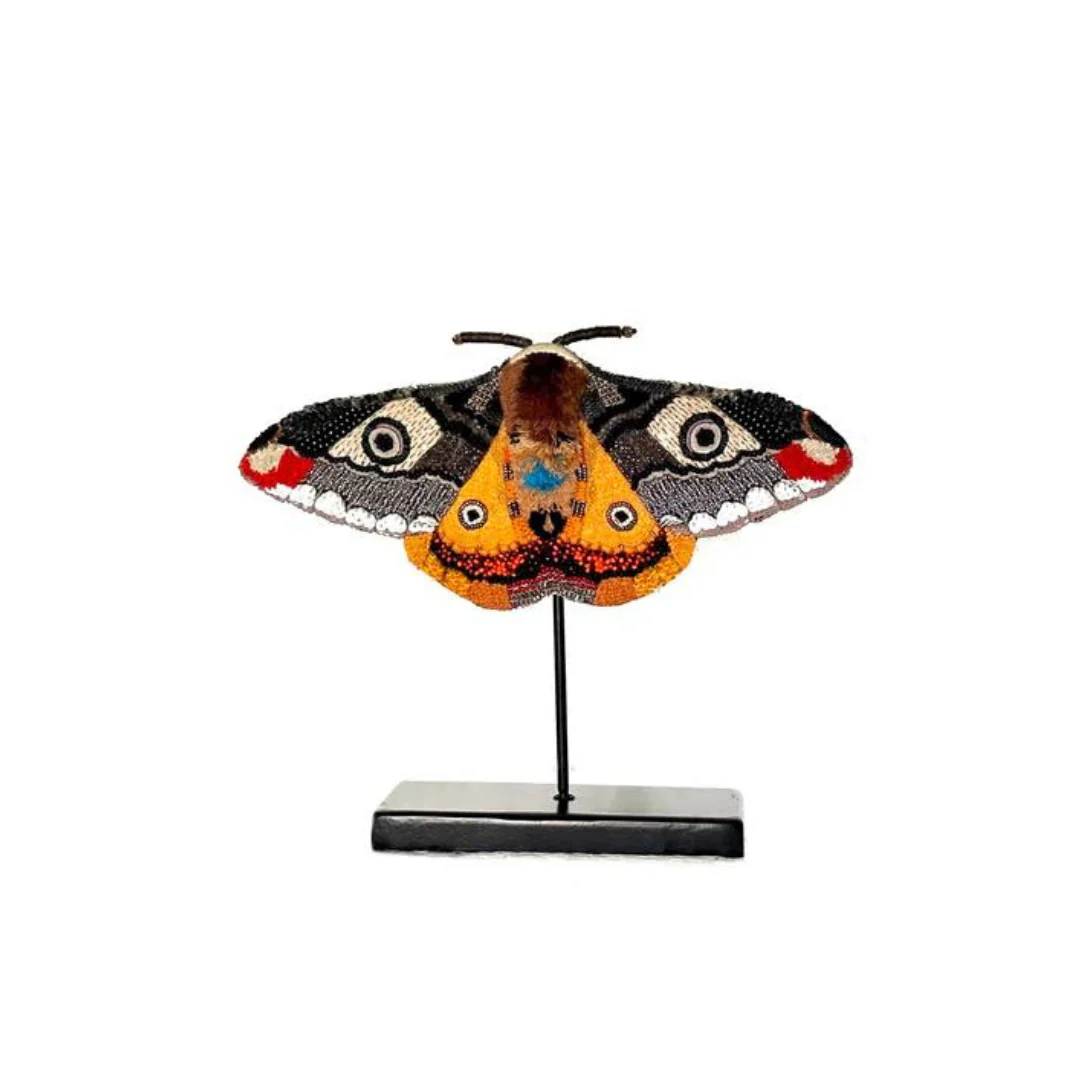 Trovelore Objet d'Art with Display Stand - Mosaic Moth - Image 3