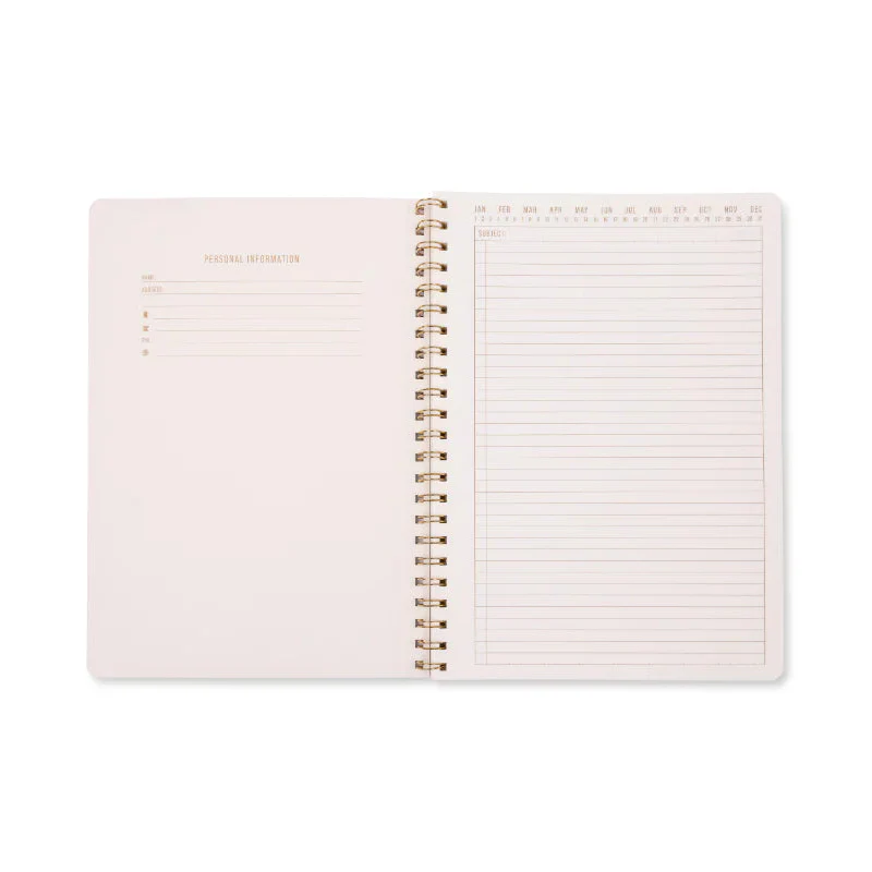 Tulip Twin Wire Notebook - Large Orange Check - Image 3