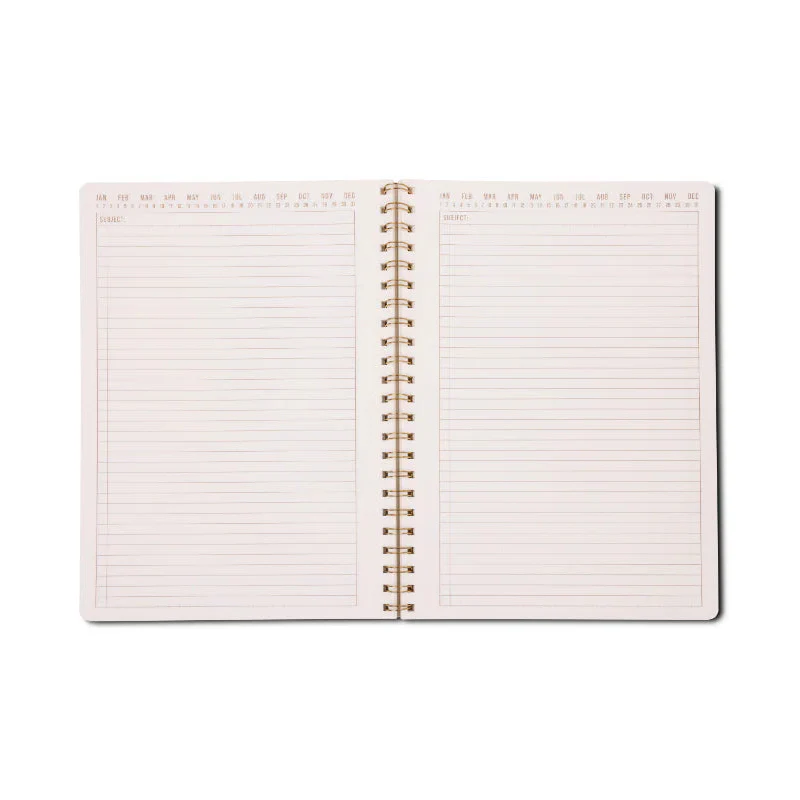 Tulip Twin Wire Notebook - Large Orange Check - Image 4