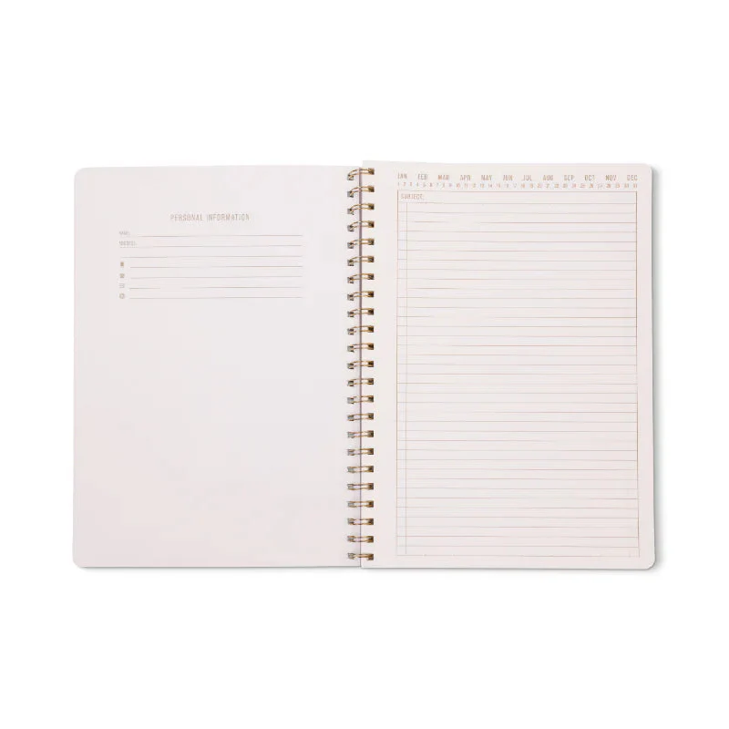 Tulip Twin Wire Notebook - Large Wavy Blue - Image 3