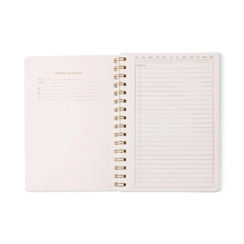 Tulip Twin Wire Notebook - Small Blue Lattice - Image 3