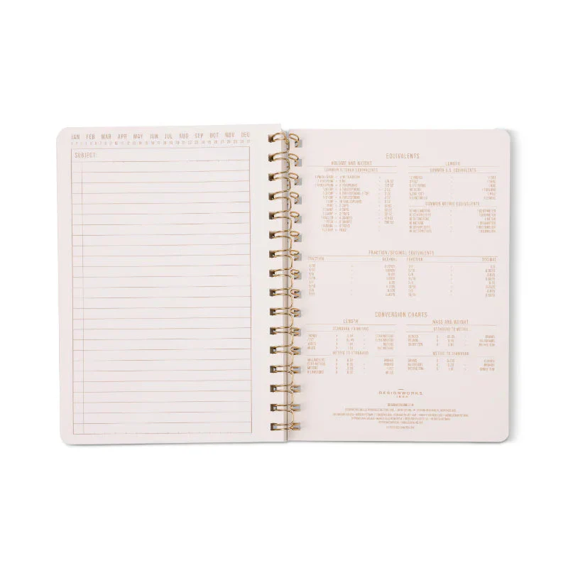 Tulip Twin Wire Notebook - Small Blue Lattice - Image 4