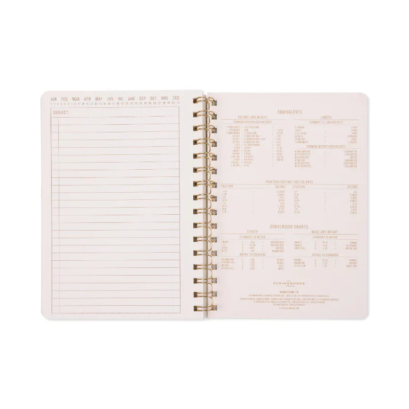 Tulip Twin Wire Notebook - Small Green Lattice - Image 3