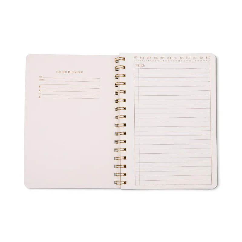 Tulip Twin Wire Notebook - Small Pinwheel Pink - Image 3
