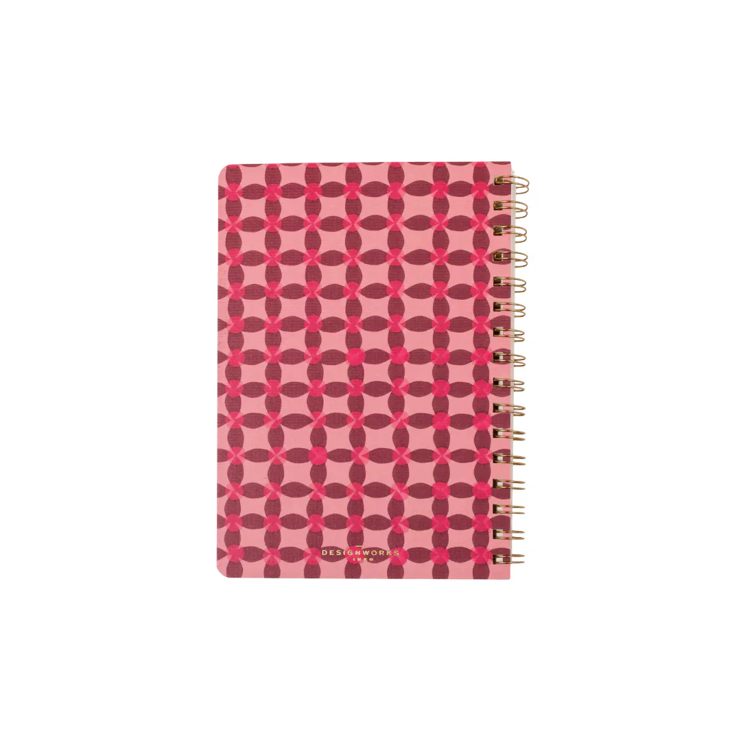 Tulip Twin Wire Notebook - Small Pinwheel Pink - Image 5